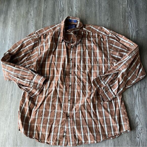 Pendleton Men's XL Plaid Button-down Top - Picture 1 of 8
